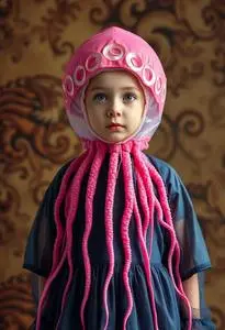 Infant Jellyfish Costume face swap