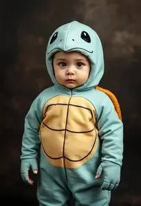 Infant Squirtle Costume Fancy Dress face swap
