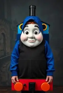 Kid Thomas Train Costume face swap