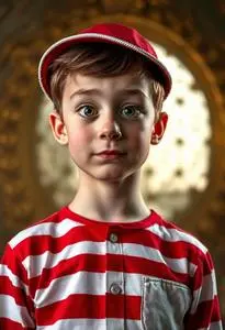 Kid Wheres Waldo Costume face swap