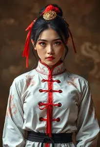 Kung Cutie Fighter Costume face swap