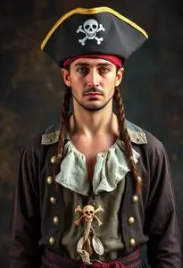 Lazy Pirate Costume face swap