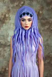 Jellyfish Costume Woman face swap