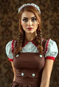 Jenna Waitress Costume face swap