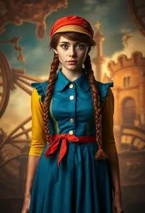 Katherine Plumber Newsies Costume face swap