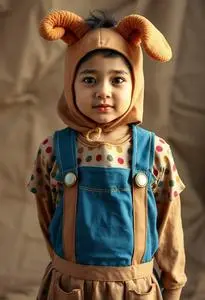 Kid Bunting Costume face swap