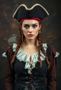 Make Your Own Woman Pirate Costume face swap