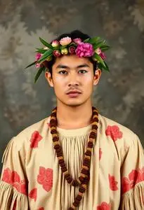Male Hula Costume face swap