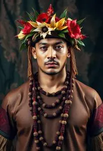 Man Hula Costume face swap