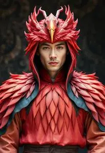 Man Phoenix Costume face swap