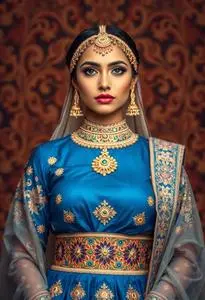 Manyavar Lehenga Costume face swap