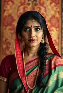 Marathi Woman Saree Costume face swap