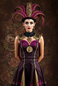 Mardi Gras Party Dress Costume face swap
