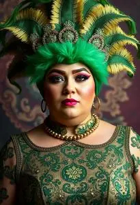 Mardi Gras Plus Size Costume face swap