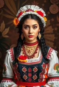 Maria Clara Folk Dance Costume face swap