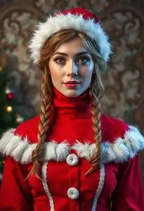 Martha May Santa Outfit Costume face swap