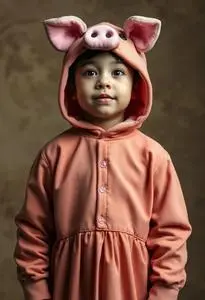 Little Piggy Costume Kid face swap