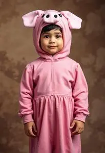 Little Piggy Costume Toddler face swap