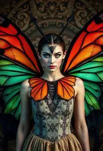 Luna Moth Wings Costume face swap