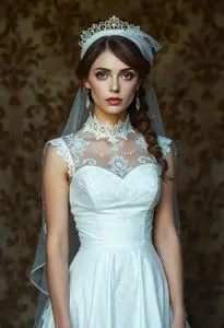 Lydia Deetz Wedding Dress Costume face swap