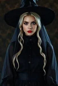 Midnight Coven Witch Costume Woman face swap