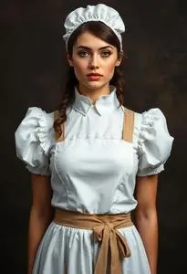 Milk Maid Outfit Costume face swap