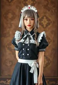 Misaki Maid Costume face swap