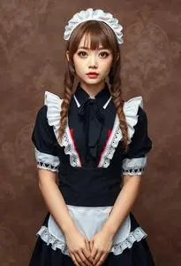 Misaki Maid Outfit Costume face swap