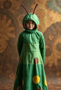 Very Hungry Caterpillar Fancy Dress Costume face swap