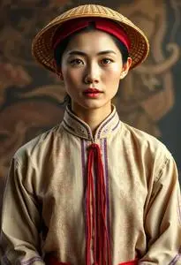 Vietnamese Rice Farmer Costume face swap