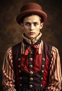 Vintage Acrobat Costume face swap