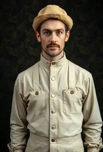 Vintage Milkman Man Costume face swap