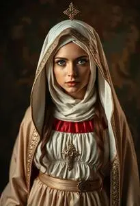 Virgin Mary Fancy Dress Costume face swap