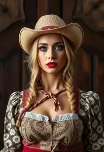 Western Authentic Brothel Babe Costume face swap