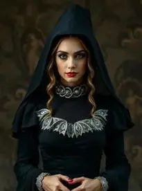 Woman Coven Countess Witch Costume face swap