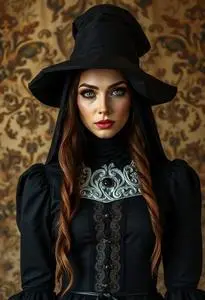 Woman Coven Countess Witch Costume face swap