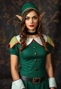 Woman Deluxe Elf Costume face swap