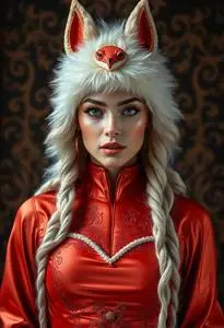 Woman Foxy Lady Costume face swap
