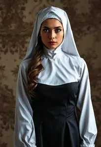 Woman Heavenly Hottie Nun Costume face swap