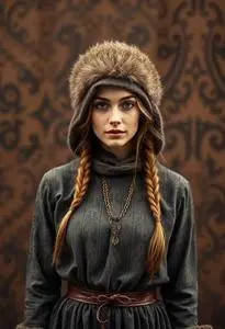 Woman Hunting Clothes Costume face swap