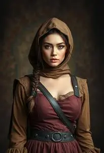 Woman Huntress Costume face swap