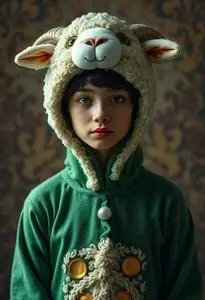 Wheres Green Sheep Costume face swap