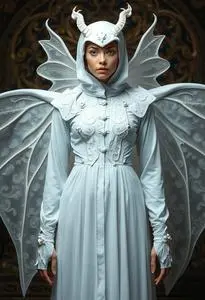 White Moth Costume face swap