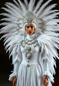 White Samba Costume face swap