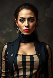 Woman Mafia Costume face swap