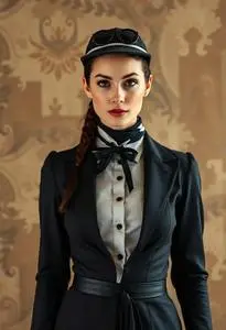 Woman Mafia Costume face swap