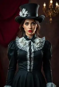 Woman Magician Costume face swap