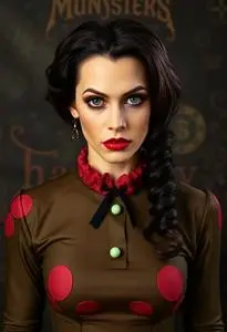 Woman Munsters Lily Costume face swap