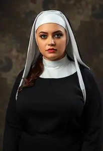 Woman Plus Size Bad Habit Nun Costume face swap