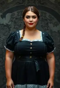 Woman Plus Size Oktoberfest Fraulein Costume face swap